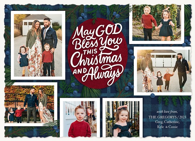 Blessed Always Personalized Holiday Cards