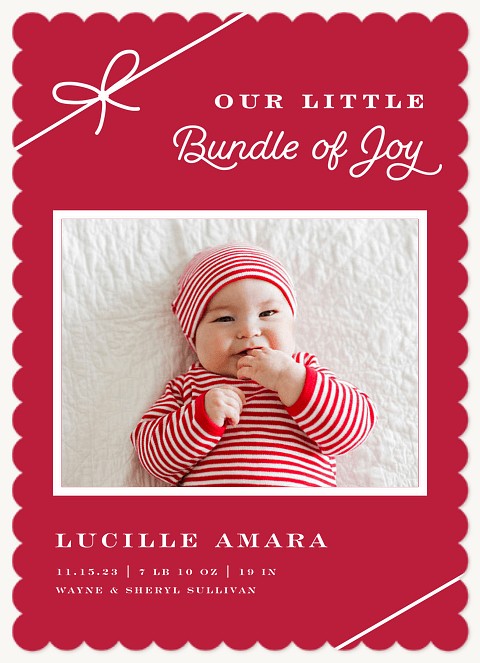 Little Bow Personalized Holiday Cards