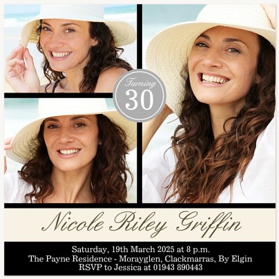 Elegant Extravaganza Adult Birthday Party Invitations