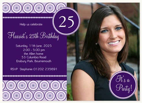 Royal Lady Adult Birthday Party Invitations