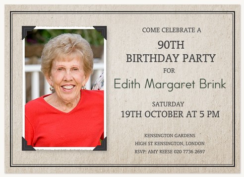 Silver Album Adult Birthday Party Invitations