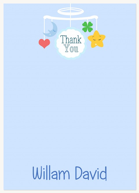 His Favorite Mobile Baby Shower Thank You Cards