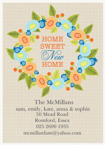 Welcome Wreath We've Moved Announcements