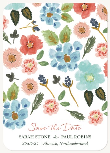 Cascading Blooms Save the Date Cards