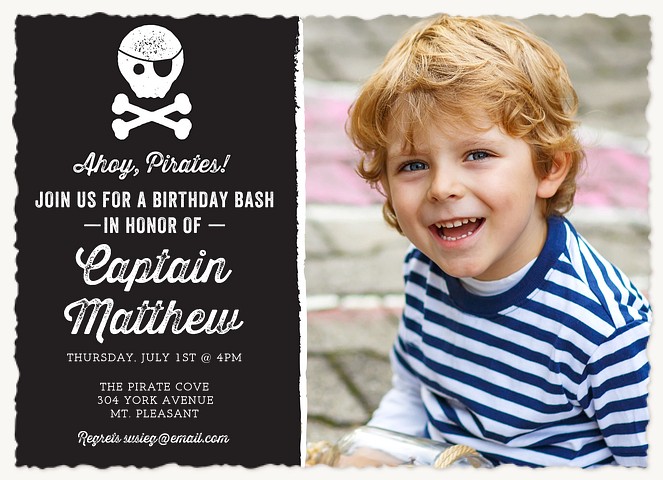 Pirate Cove Kids Birthday Invitations