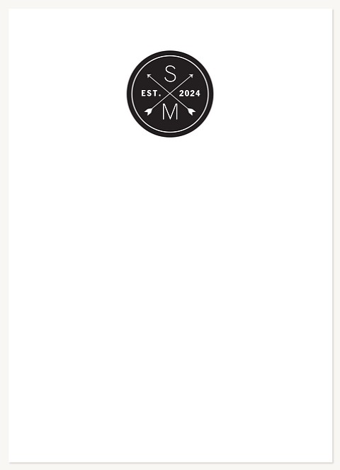 Hip Monogram Stationery For Adults