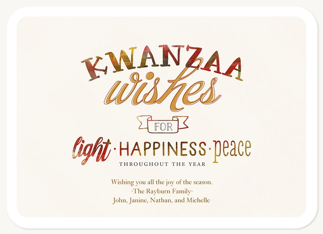 Happiness & Peace Kwanzaa Cards