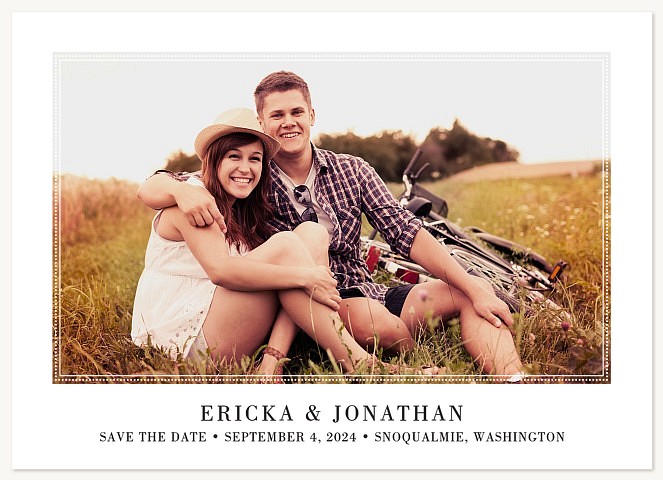 Beaded Frame Save the Date Cards