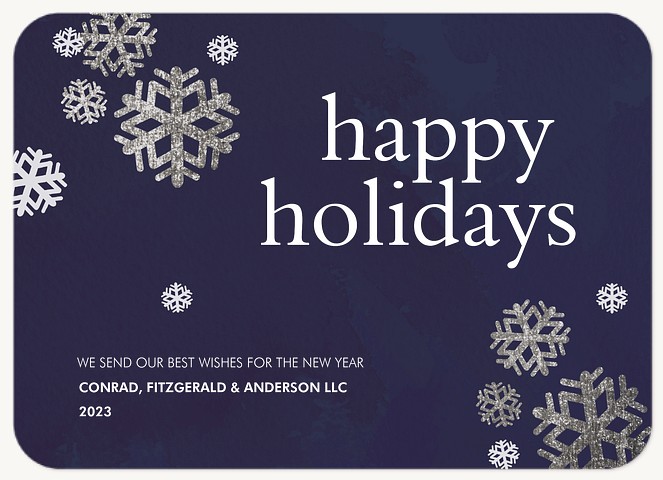 Dancing Snowflakes Business Holiday Cards