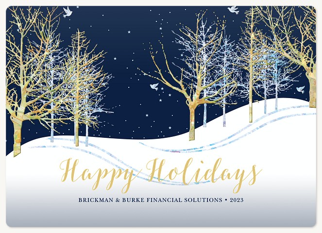 Luxe Forest Holiday & Christmas Magnet Cards