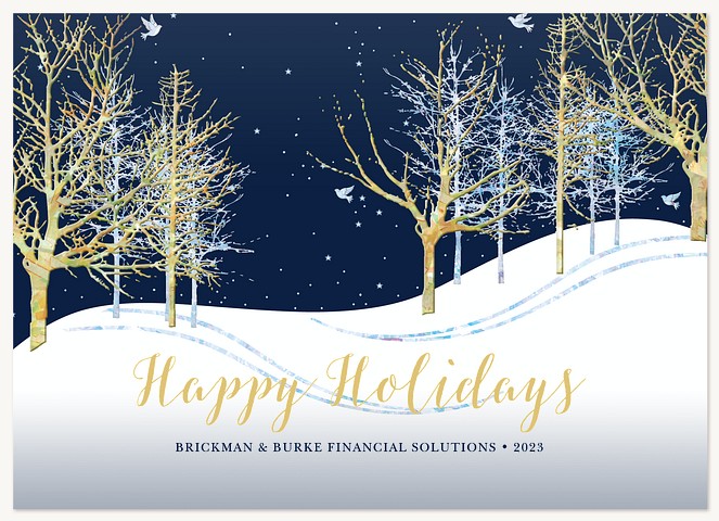 Luxe Forest Business Holiday Cards