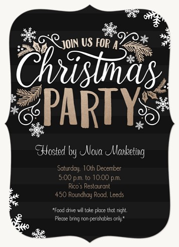 Whimsical Celebration Holiday Party Invitations