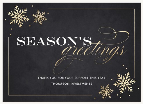 Magical Snowflakes Christmas Cards for Business