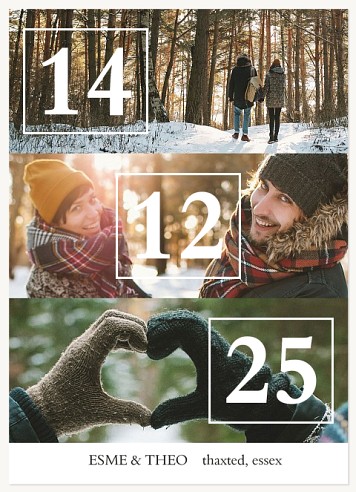 Diagonal Day Save the Date Cards