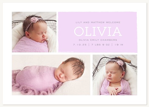 Mod Collage Baby Announcements