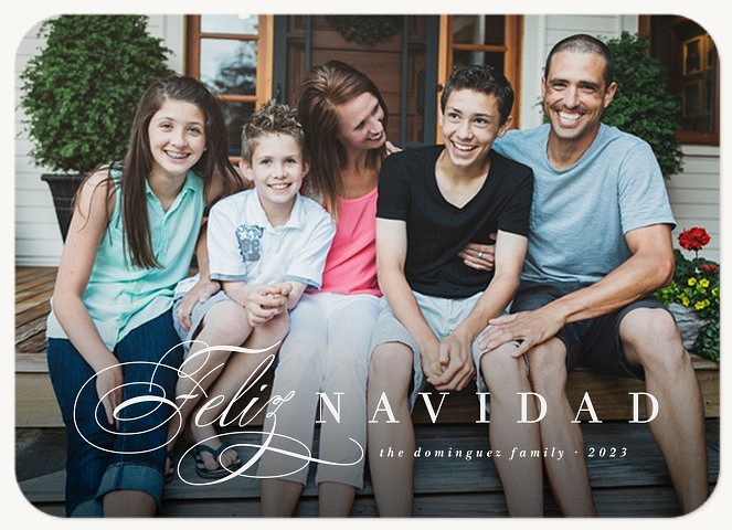 Navidad Script Personalized Holiday Cards
