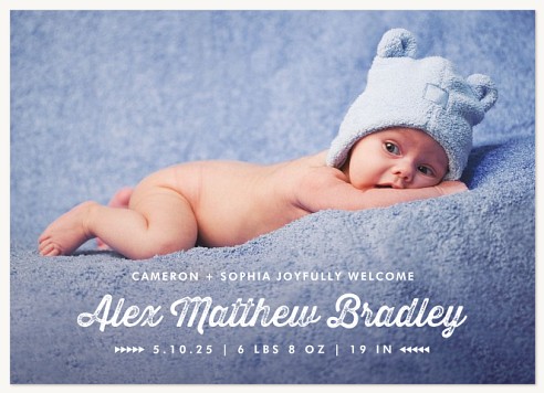 Vintage Esthetic Baby Announcements