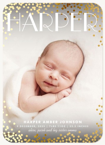 Sweet Confetti Baby Announcements