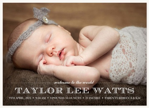 Refined Introductions Baby Announcements