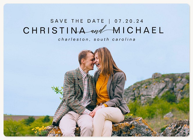 Typography Love Save the Date Magnets
