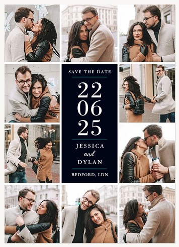 Snapshot Collage Save the Date Cards