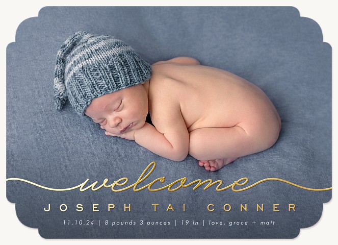 Precious Welcome Boy Baby Announcements