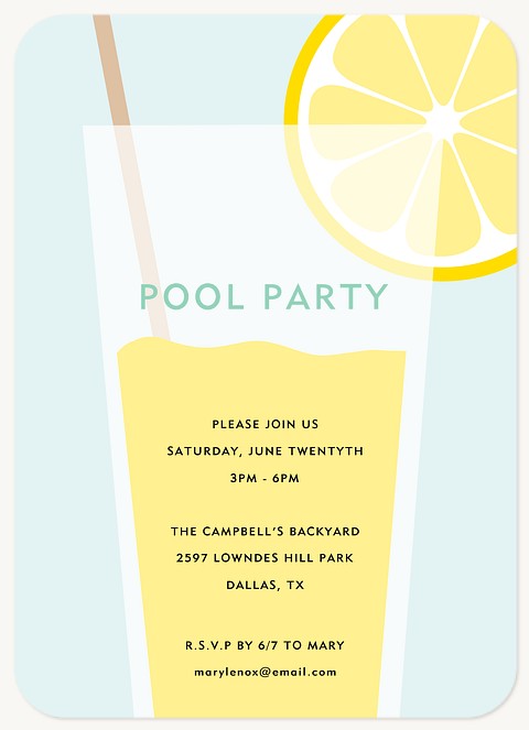 Lemon Squeeze Summer Party Invitations