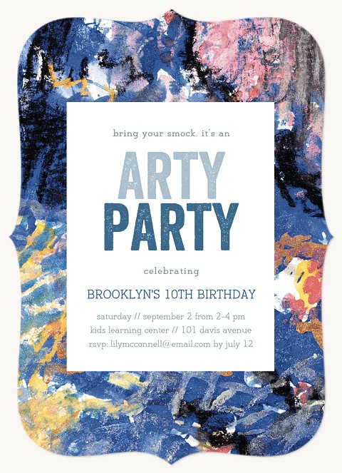 Abstract Festivity Kids Birthday Invitations