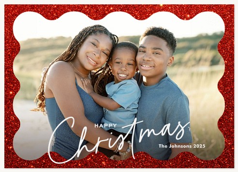 Glittering Frame Christmas Cards