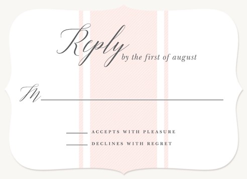 Blush Lines Wedding RSVP Cards