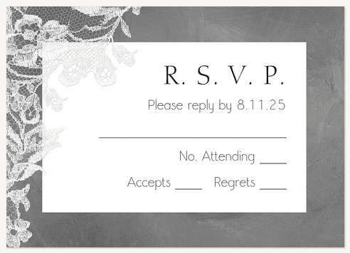 Chantilly Lace Wedding RSVP Cards