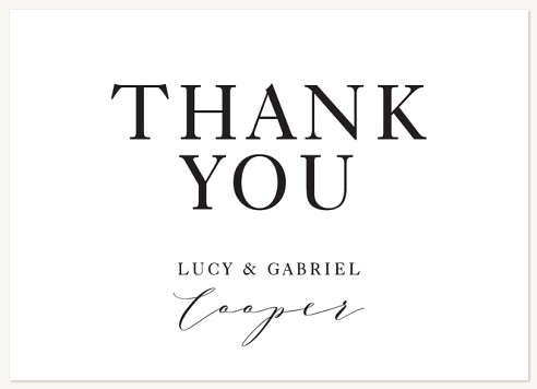 Sophisticated Romance Thank You Cards
