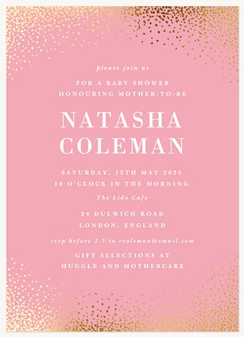 Stardust Honor Baby Shower Invites