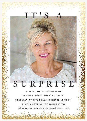 Modern Classic Adult Birthday Party Invitations