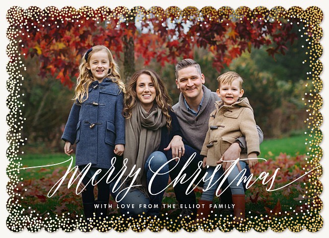 Bright Borders Personalized Holiday Cards