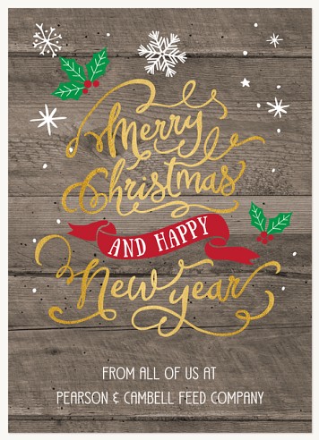 Woodland Shimmer Christmas Cards for Business