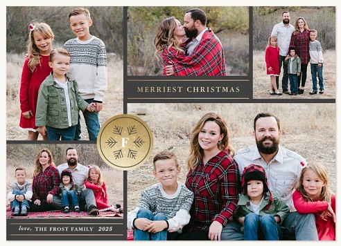 Gilded Emblem Christmas Cards