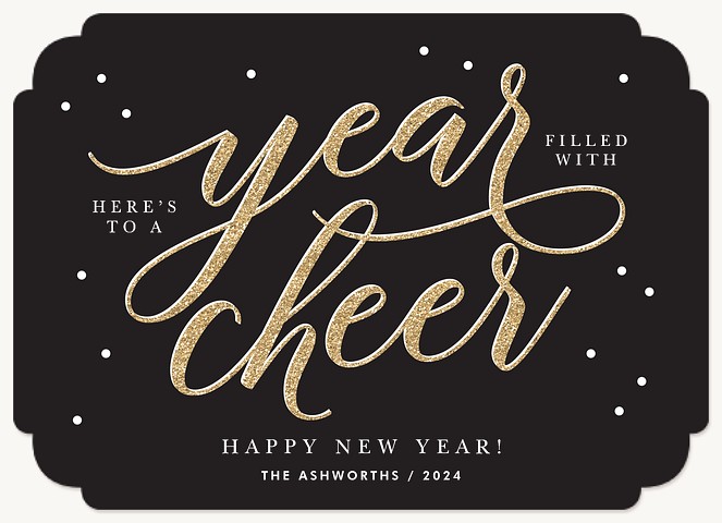 Sparkled Cheer New Year's Cards