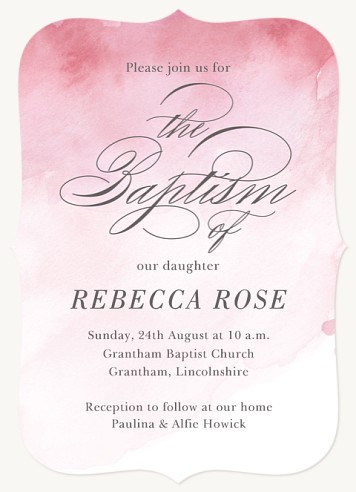 Watercolour Serenity Christening Invitations | Christening Invites