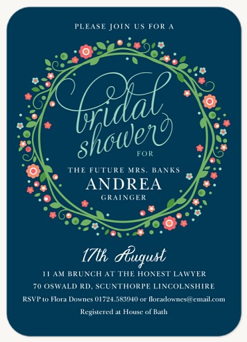 Garden Wreath Hen Party Invitations