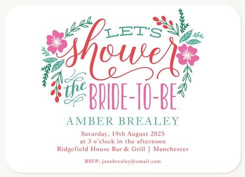 Vibrant Blossoms Hen Party Invitations