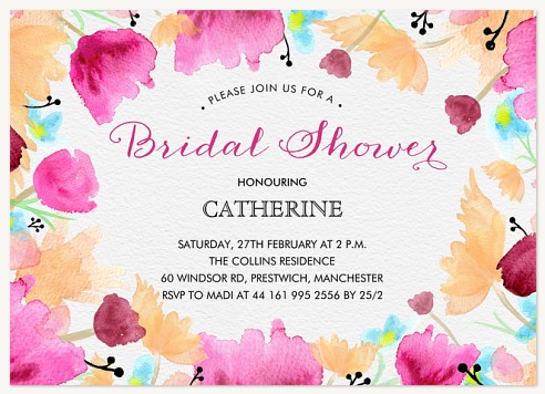 Floral Bouquet Hen Party Invitations