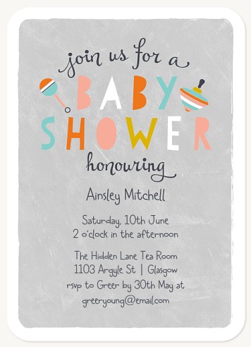Topsy Turvy Baby Shower Invites