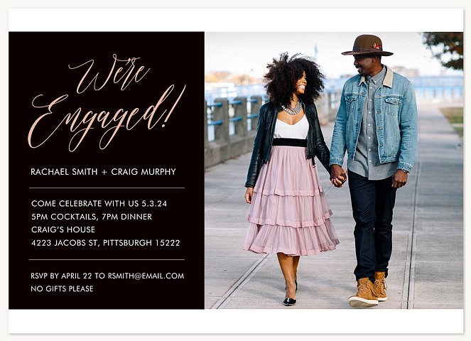 We're Engaged! Engagement Party Invitations