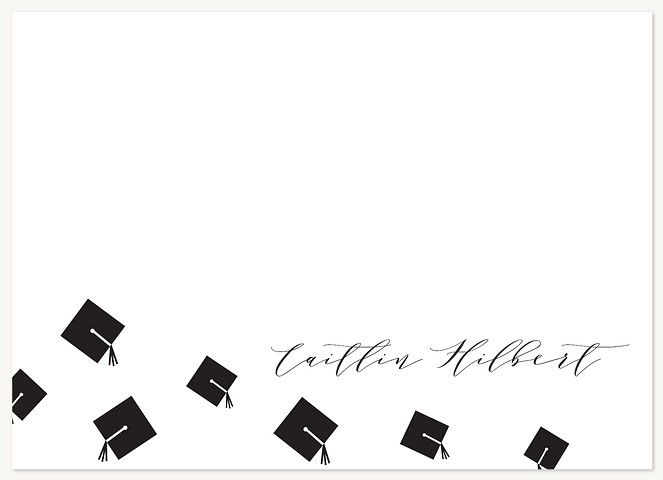 Modern Cap Graduation Thank You Cards