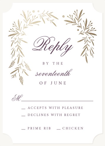 Enchanted Harvest Wedding RSVP Cards