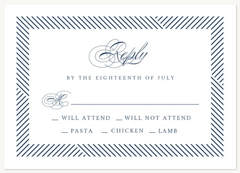 Dashing Borders Wedding RSVP Cards
