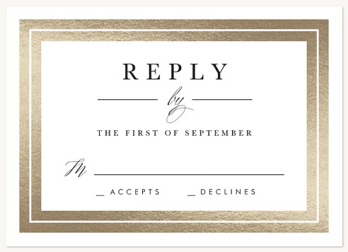 Royal Frame Wedding RSVP Cards