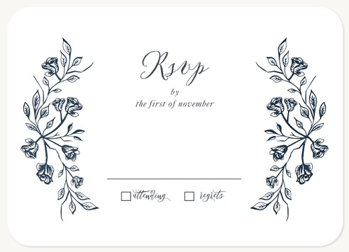 Indigo Splendour Wedding RSVP Cards