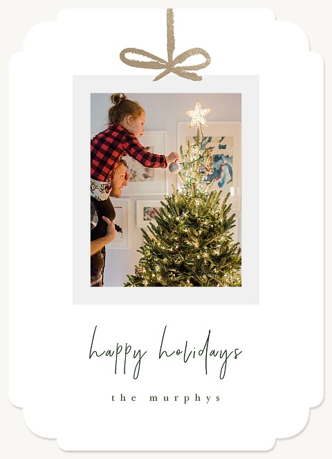 With A Bow Photo Holiday Cards